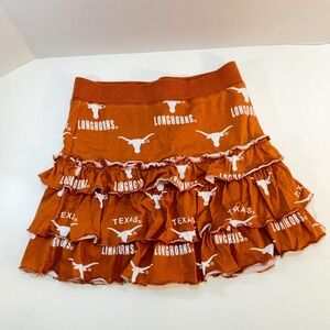 Texas Longhorns Sara Lynn Togs Ruffle Skirt Girls 6X Burnt Orange NCAA Tiered